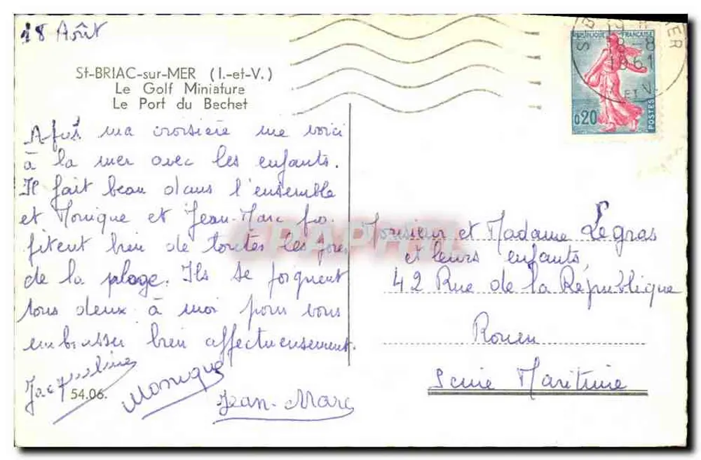 St-BRIAC-sur-MER (I.-et-V.) — Le Golf Miniature Le Port du Bechet — Verlag nicht sichtbar - Rückseite