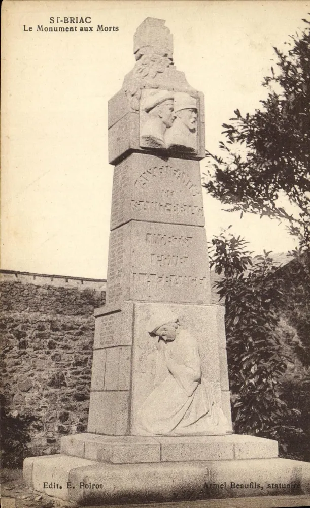 St-Briac — Der Kriegerdenkmal — Edit. E. Poirot - Vorderseite