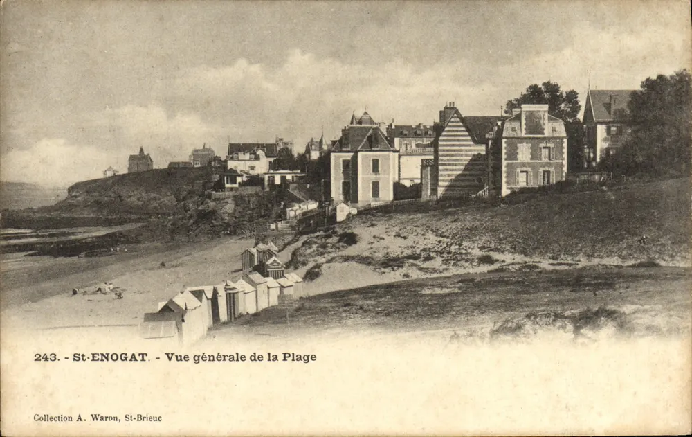 St-Enogat - Vista geral da Praia — Coleção A. Waron, St-Brieuc, n°243 - Frente