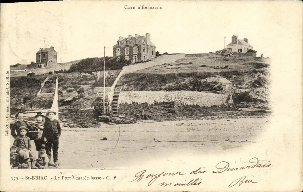 St-Briac - Le Port à marée basse - G. F. - Côte d'Émeraude - Recto