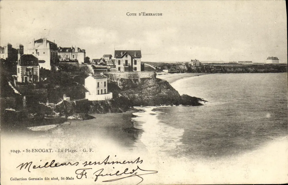 St-Enogat - A Praia - G.F. - Coleção Germain Filho, St-Malo - Frente
