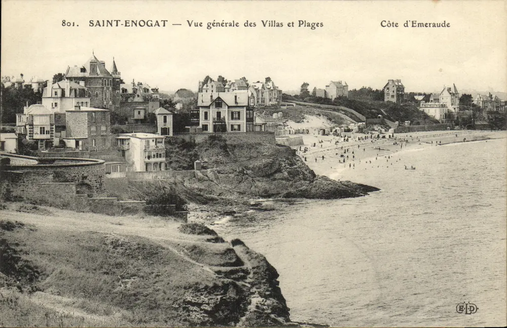 Saint-Enogat — Allgemeiner Blick auf die Villen und Strände — Côte d'Emeraude - Vorderseite