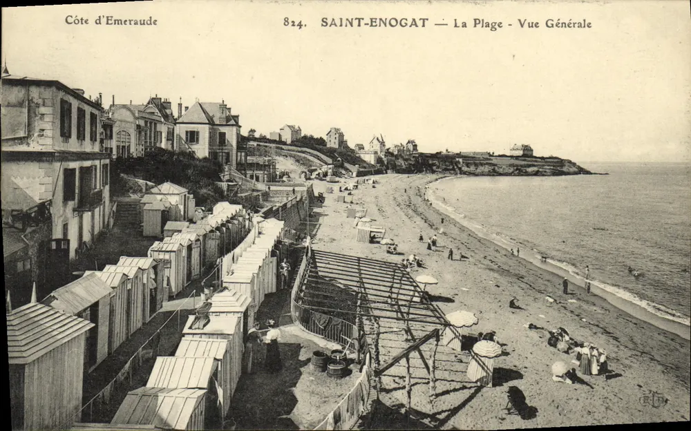 Saint-Enogat — A Praia - Vista Geral — Côte d'Emeraude, n°824 - Frente