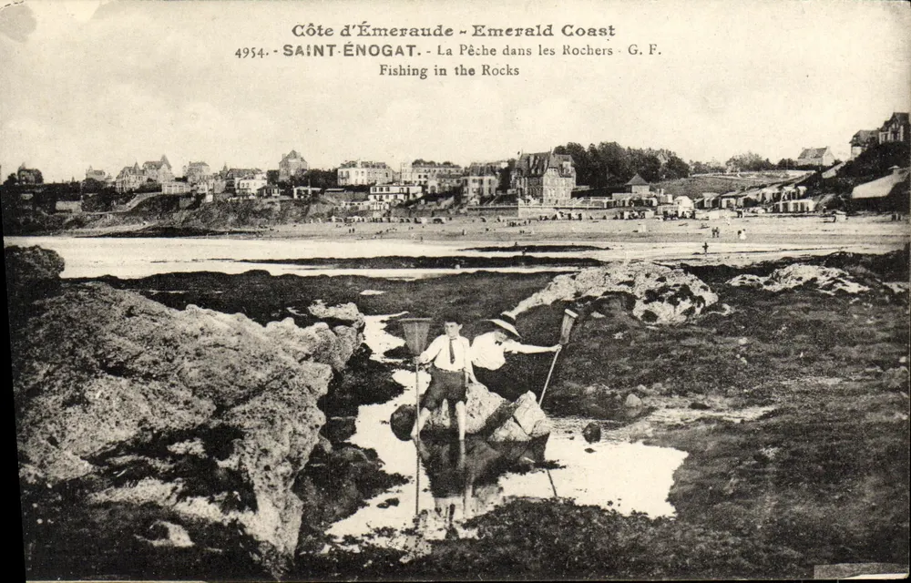 Saint-Énogat — Fischen in den Felsen — G. F. n° 4954 - Vorderseite