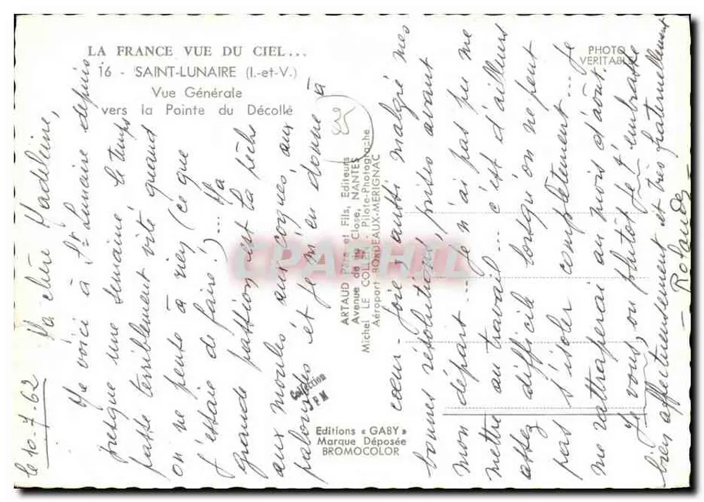 Saint-Lunaire — Vue Générale (I.-et-V.) — Éditions Gaby - Verso