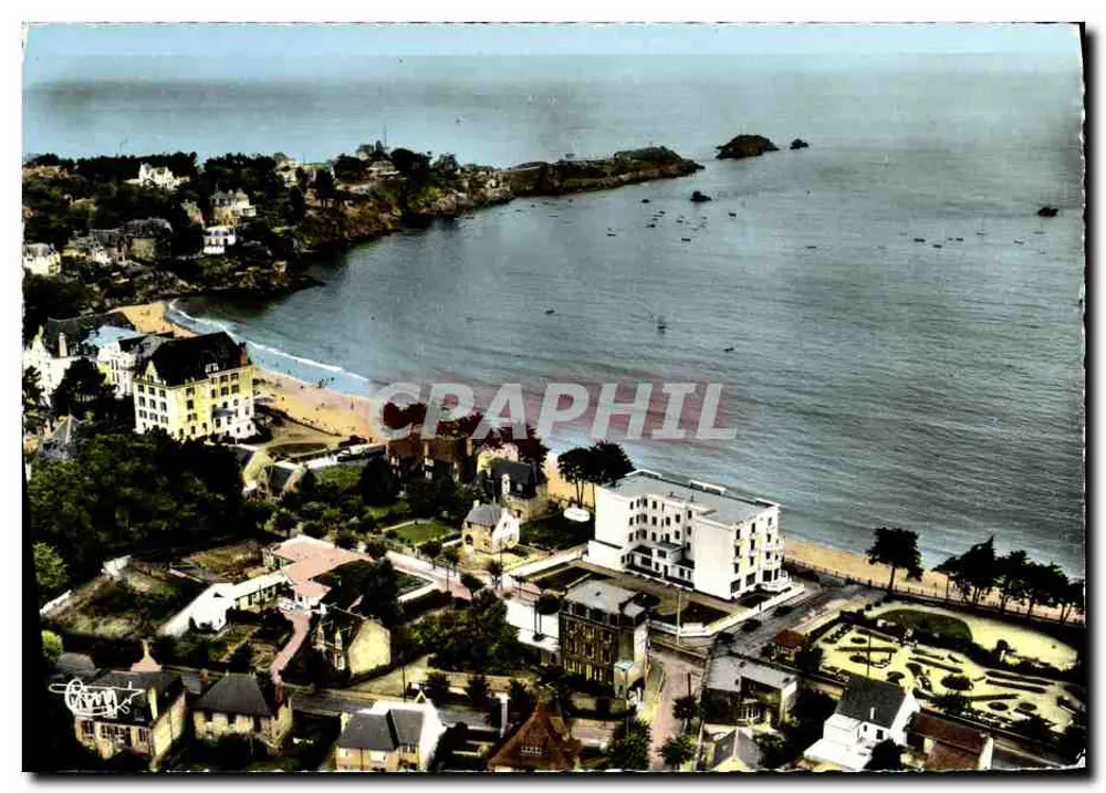 Saint-Lunaire (I.-et-V.) — Der Miniatur-Golf, die Strände und die Pointe du Décollé — Luftaufnahme — Verlag: COMDIER IMP. MACCON (S.A.L.) - Vorderseite