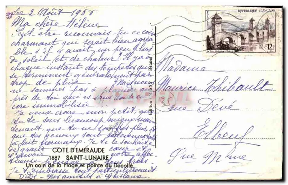 Costa de Esmeralda — Ponta do Décollé — Edição Loïc - Verso