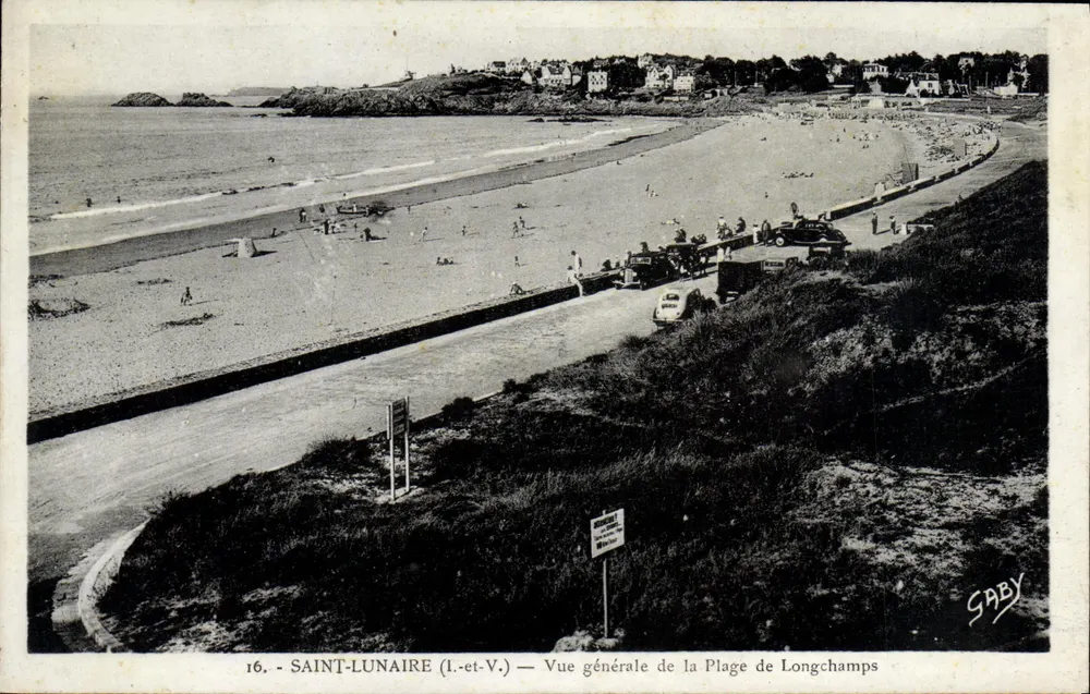 SAINT-LUNAIRE (I.-et-V.) — Allgemeiner Blick auf den Longchamps Strand — Saby - Vorderseite