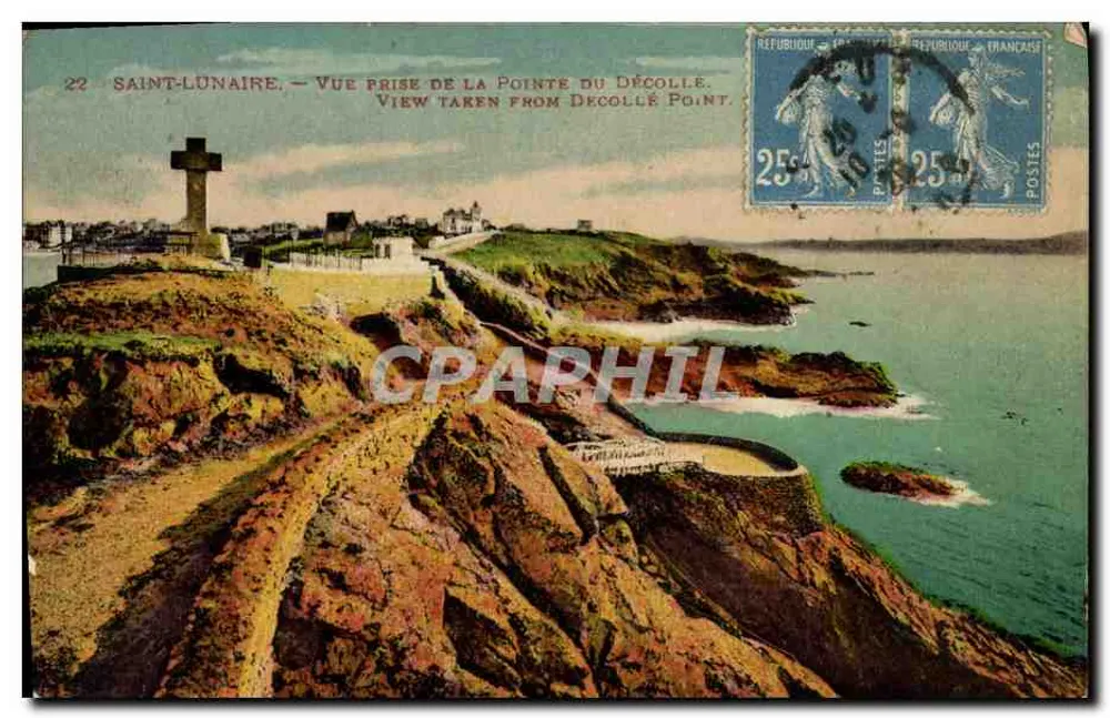 Saint-Lunaire — Ansicht vom Pointe du Décolle — unbekannter Verlag, Nr. 22 - Vorderseite