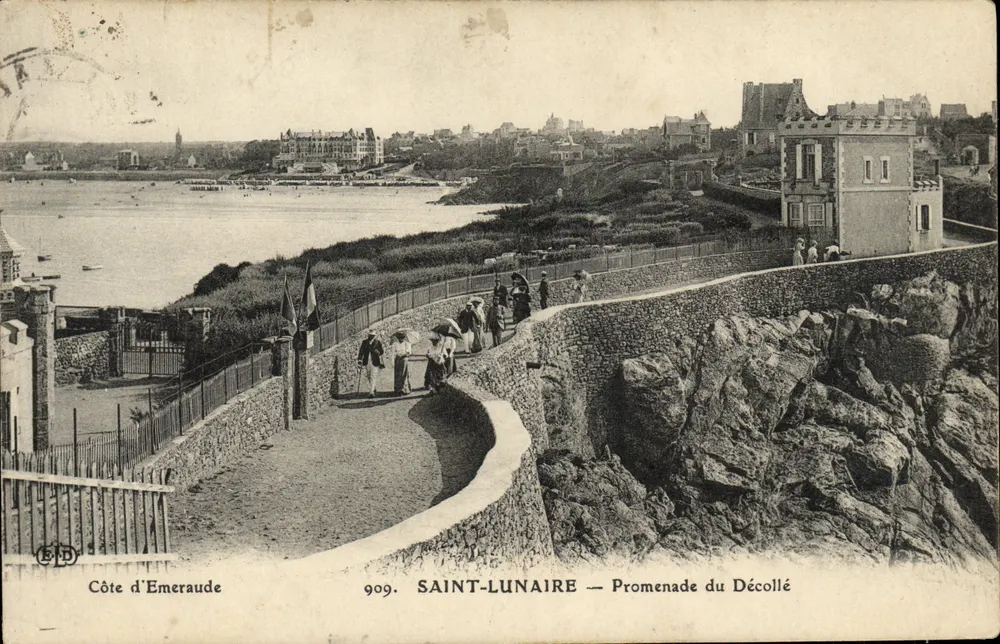 Saint-Lunaire — Promenade du Décollé — Côte d’Emeraude, n°909 - Recto