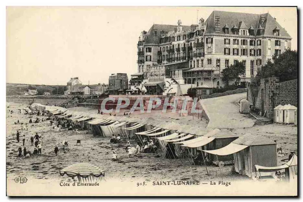 Saint-Lunaire — A Praia — Costa da Esmeralda — Editor E.D. n°915 - Frente