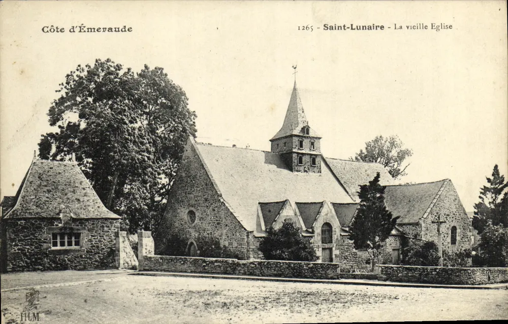 Saint-Lunaire - Die alte Kirche — Côte d'Émeraude, Verlag HLM, Nr. 1265 - Vorderseite
