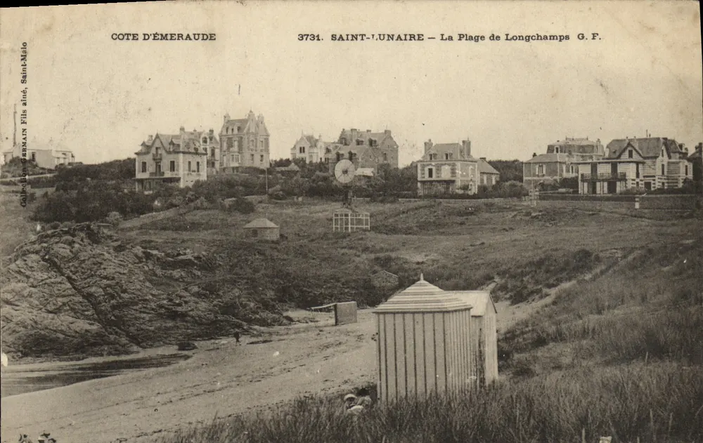 Saint-Lunaire — A Praia de Longchamps — G.F. — Costa da Esmeralda - Frente