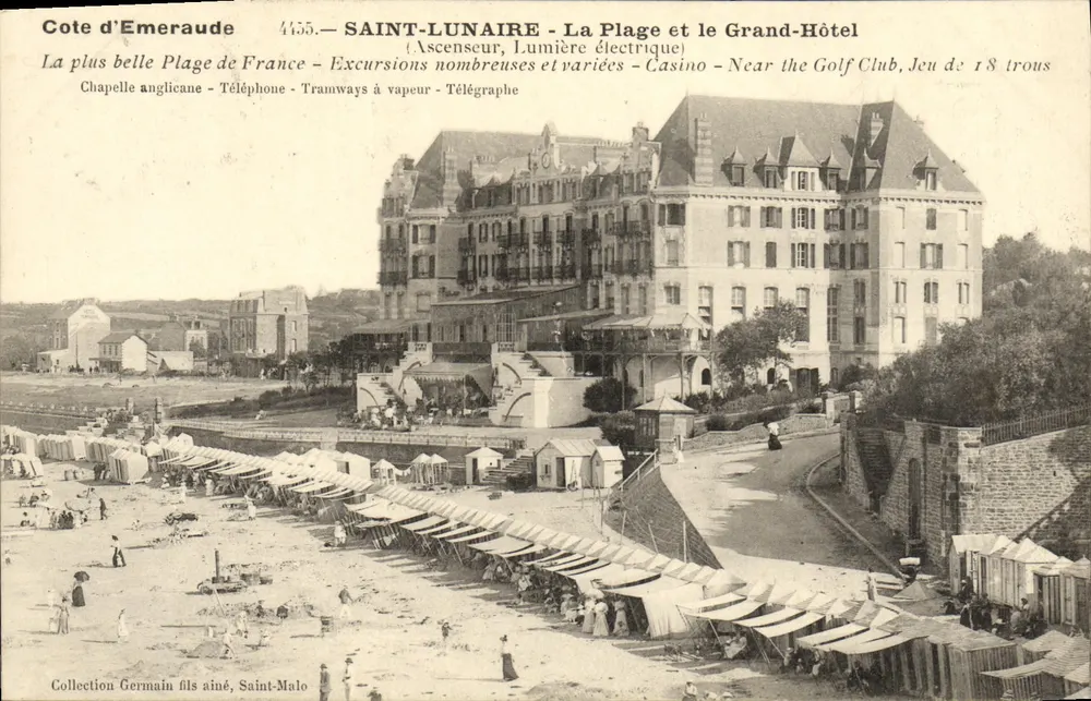 Saint-Lunaire - Die Strände und das Grand-Hôtel — Sammlung Germain fils aîné, Saint-Malo - Vorderseite
