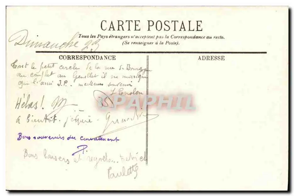 Saint-Lunaire — A Praia — LL. — n°13 - Verso