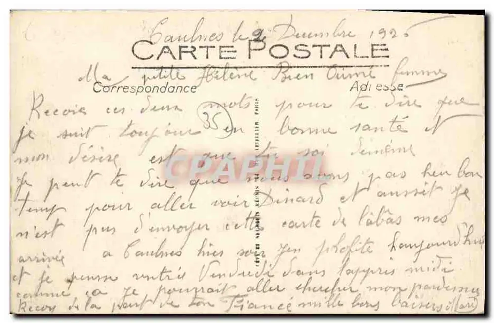 Saint-Lunaire — A Estrada de Saint-Briac — LL - Verso