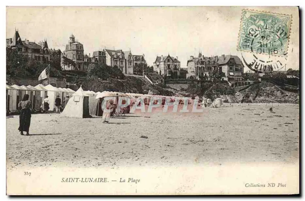 Saint-Lunaire — A Praia — Coleções ND Phot, n°357 - Frente