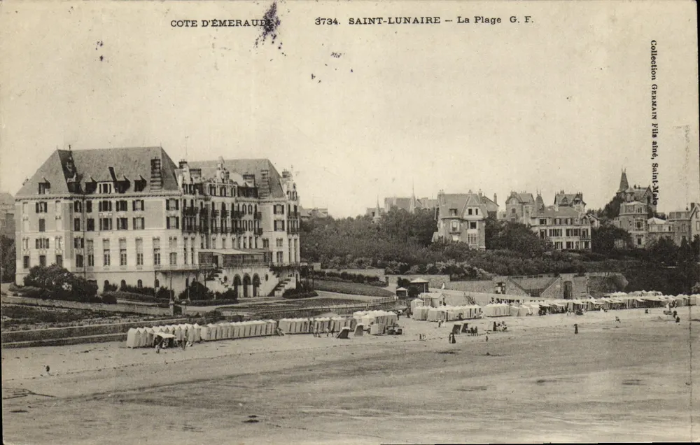 Saint-Lunaire — A Praia — G.F. — Coleção Germany Fils - Frente