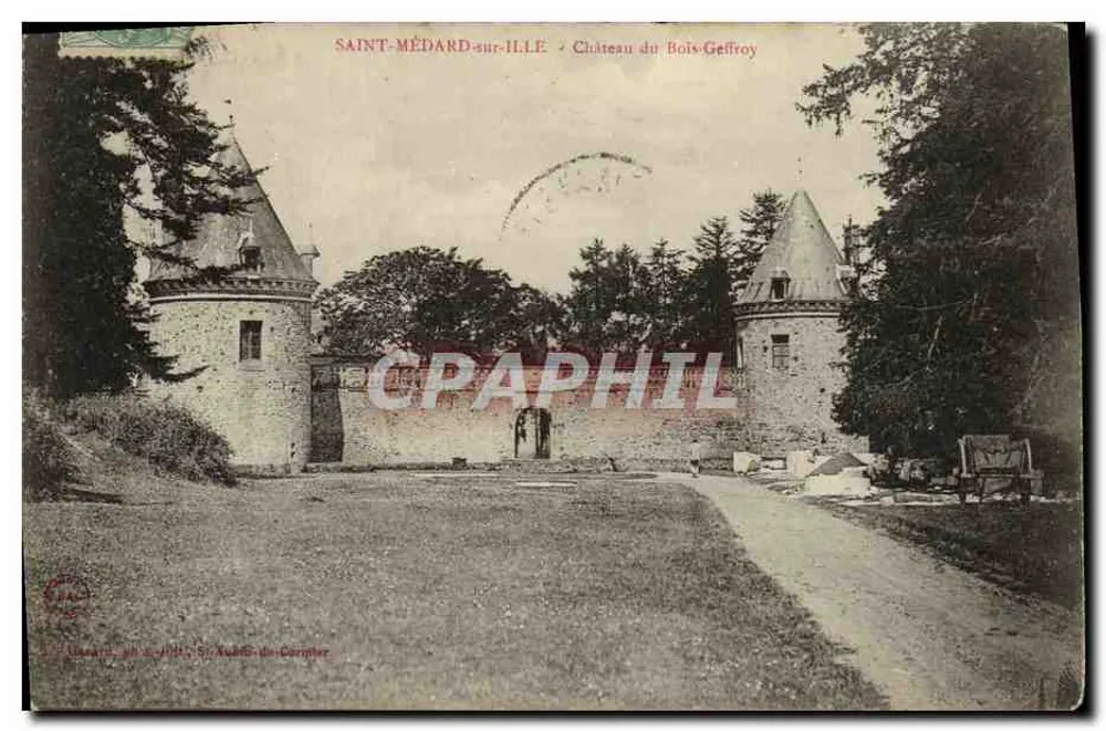 Saint-Médard-sur-Ille — Schloss Bois-Geffroy — Verlag: A. Aubert de Cergnier - Vorderseite