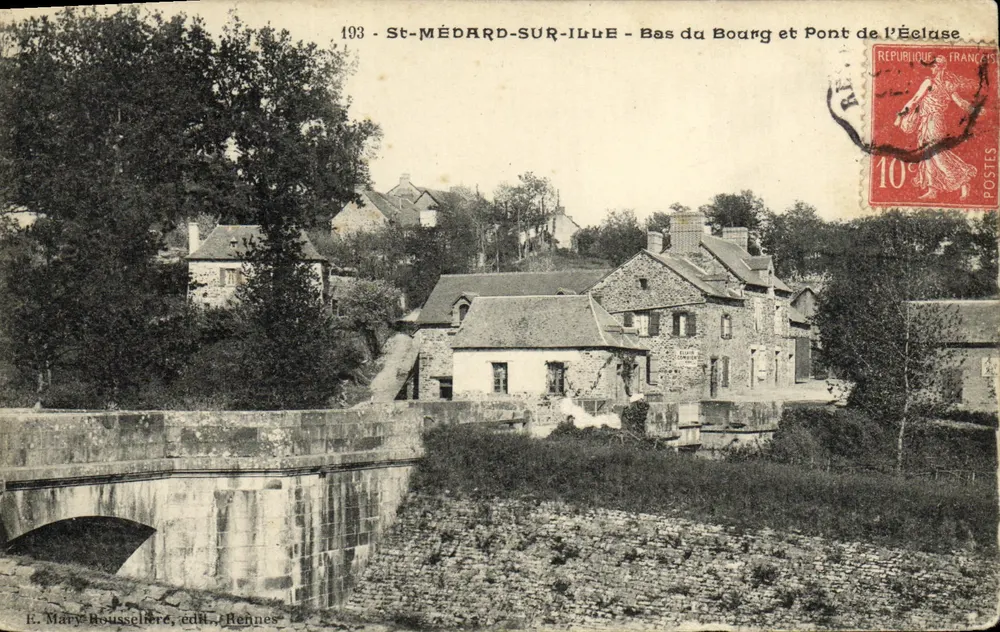 St-Médard-sur-Ille - Base do Bourg e Pont de l'Éclase — B. Mary-Roussellère, editora, Rennes - Frente