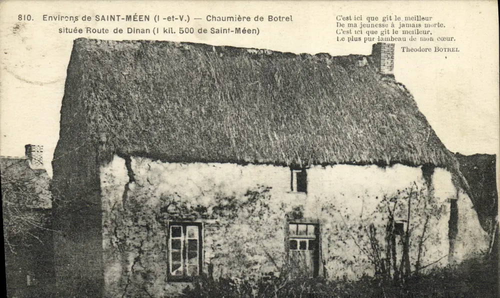 Umgebung von SAINT-MÉEN (Ille-et-Vilaine) — Chaumière de Botrel — Théodore Botrel - Vorderseite