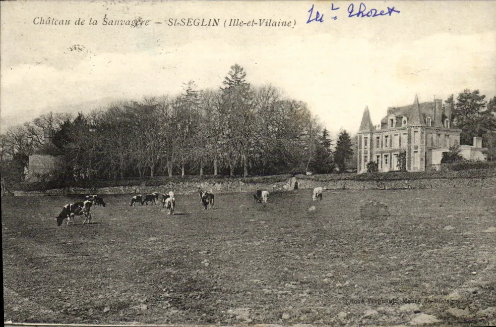 Schloss der Sauvagère — St-Séglin (Ille-et-Vilaine) — Verleger: H. Verbus, Meister von Bretagne - Vorderseite