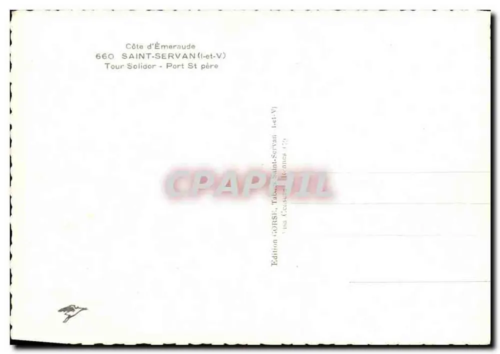 Saint-Servan — Torre Solidor — Édition GORSF - Verso