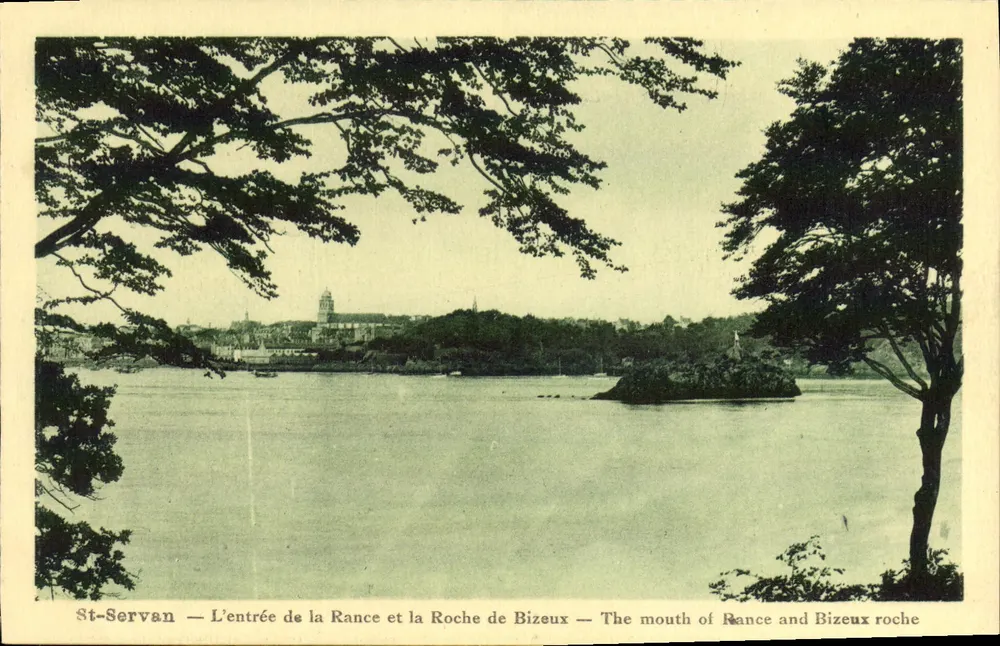 St-Servan — Der Eingang zur Rance und die Roche de Bizeux — Der Mündungsbereich der Rance und die Roche de Bizeux - Vorderseite