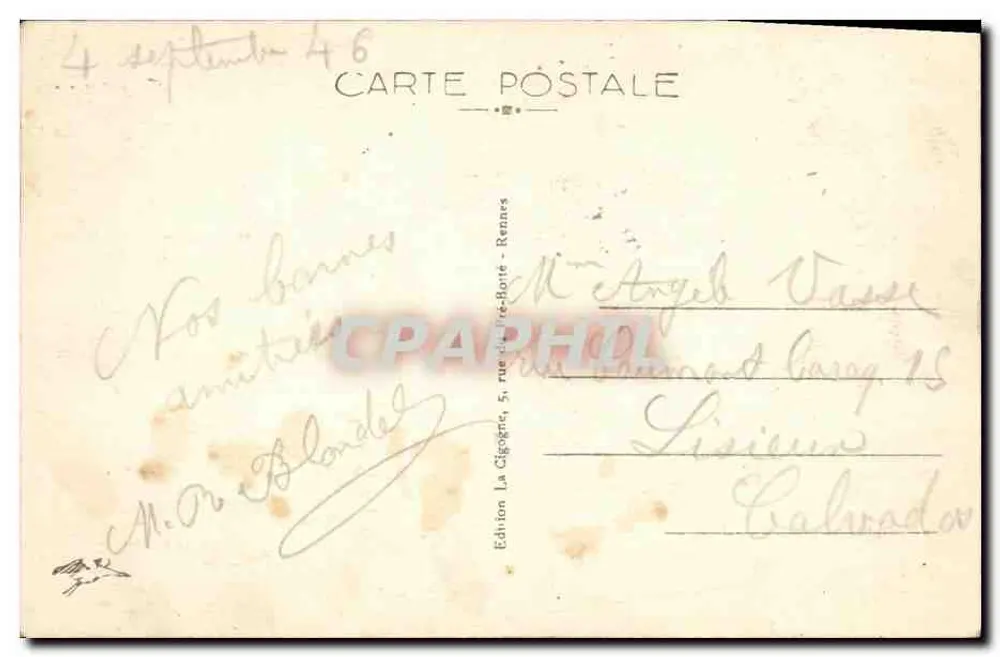 Saint-Servan — Torre Solidor — Edição La Cigogne, n° 652 - Verso