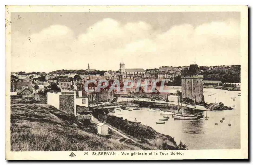 St-Servan - Vista geral e a Torre Solidor - Frente