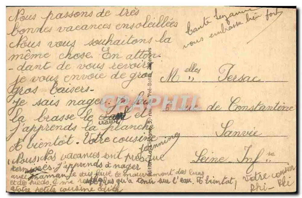 Saint-Servan — Praia dos Bas-Sablons com maré alta — Cote d'Émeraude, n°666 - Verso