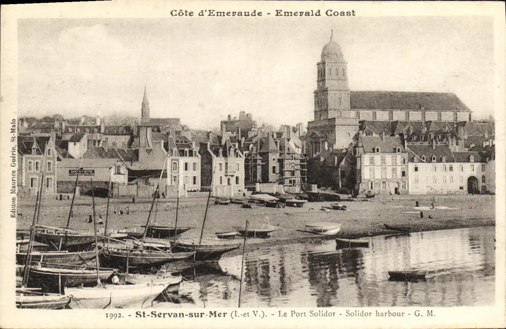 St-Servan-sur-Mer — O Porto de Solidor — Edição Maurice Guérin, St-Malo - Frente