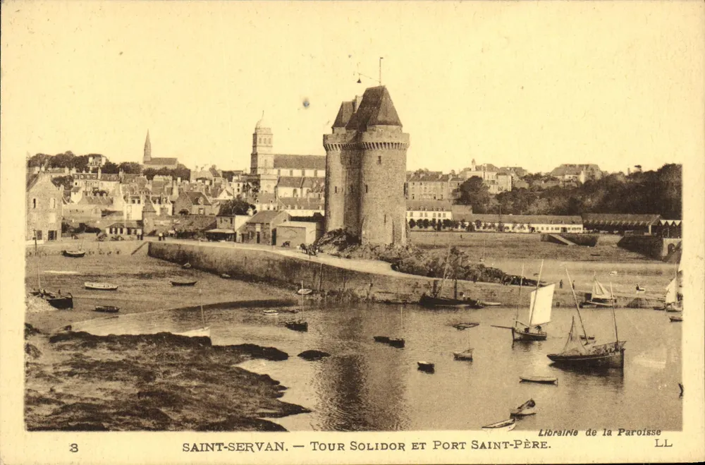 Saint-Servan — Tour Solidor und Port Saint-Père — Librairie de la Paroisse LL - Vorderseite