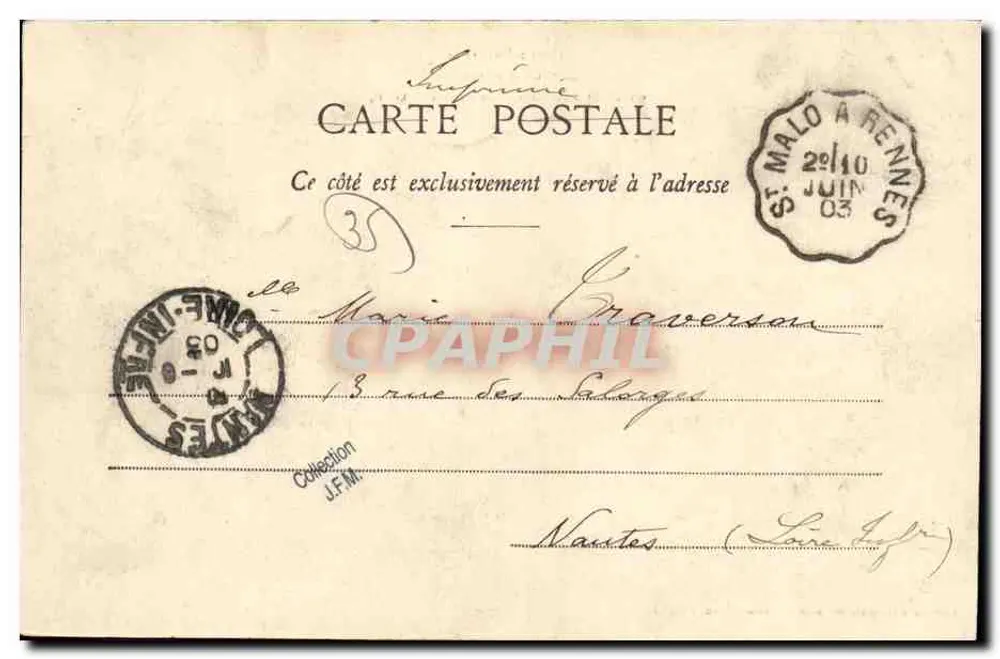 Costa de Esmeralda — Na Rance — St-Servan — G. F. - Verso