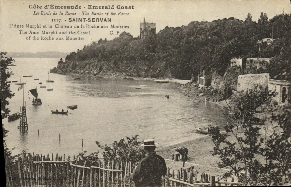 Saint-Servan — Ansicht von Anse Murphi und Schloss la Roche aux Mouettes — G. F. — n° 3517 - Vorderseite