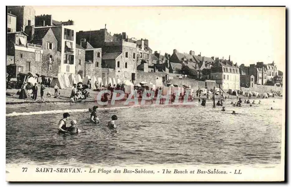 Saint-Servan - A Praia dos Bas-Sablons - LL - Frente