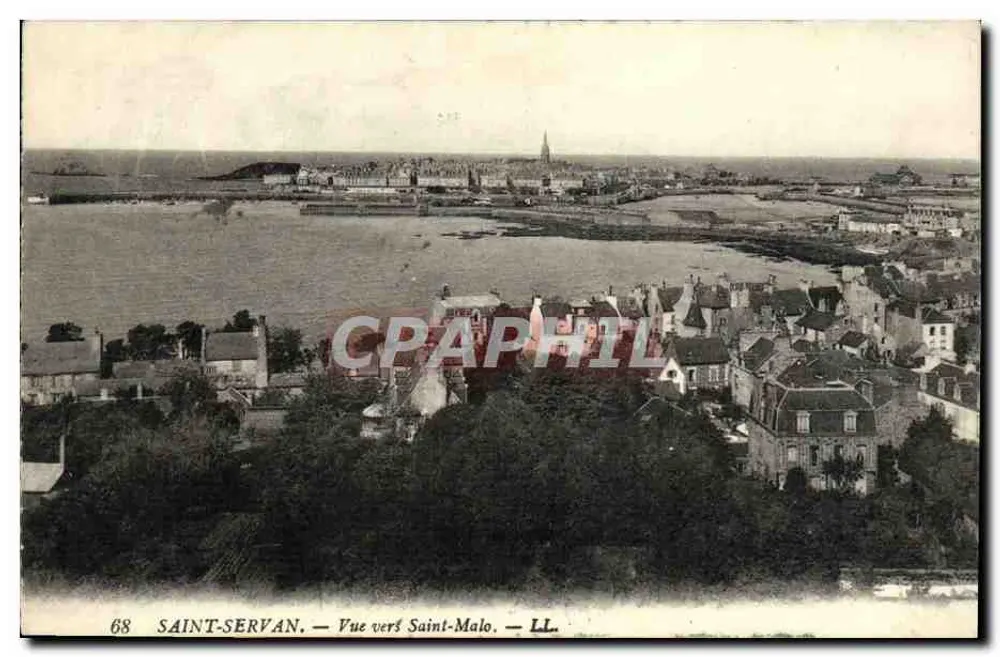 Saint-Servan — Vista em direção a Saint-Malo — LL. n°68 - Frente