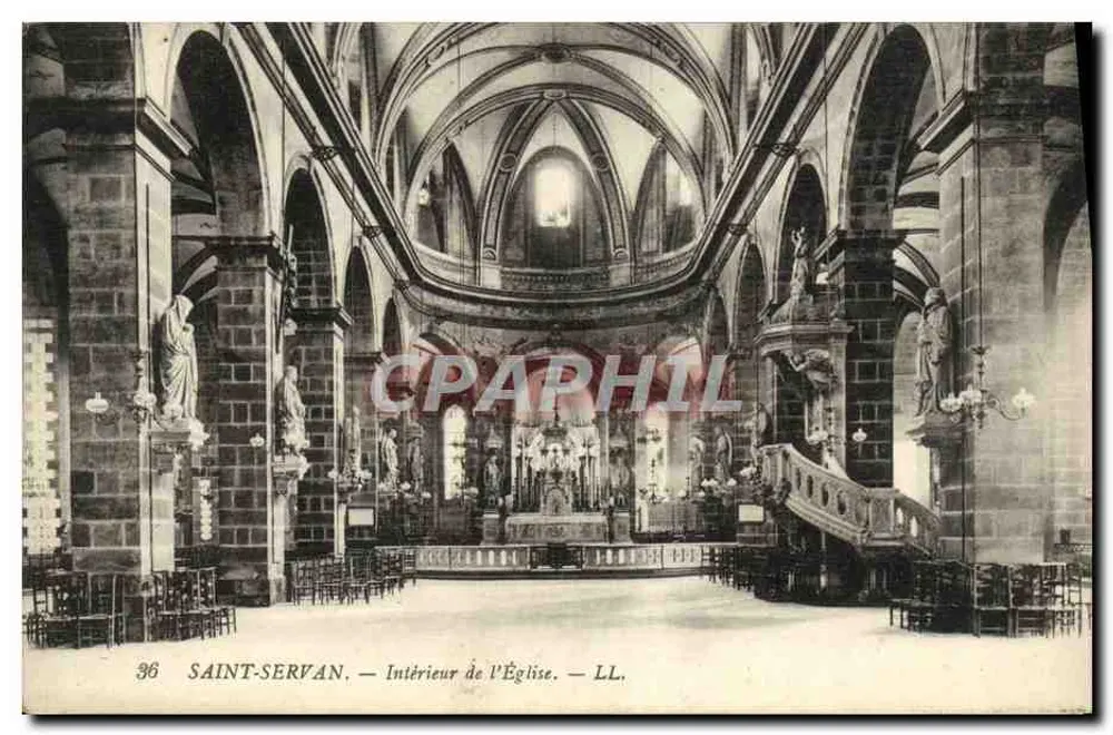 Saint-Servan — Interior da Igreja — LL. n°36 - Frente