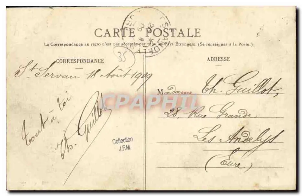 Saint-Servan — Vista geral do Port Solidor — G. F. n° 4889 - Verso