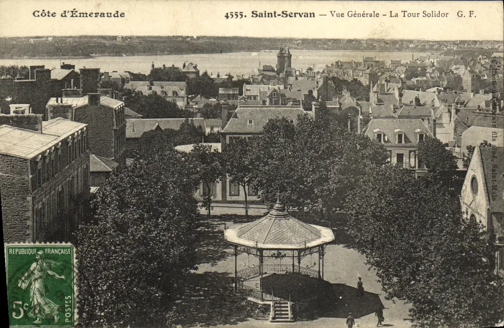 Saint-Servan — Vista Geral — Torre Solidor — G.F. - Frente