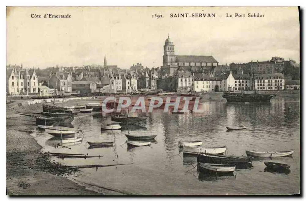 Saint-Servan — O Porto de Solidor — Editor E.D. n°1592 - Frente