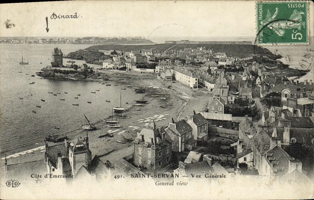 Saint-Servan — Vista Geral — E.D. editor, n° 491 - Frente