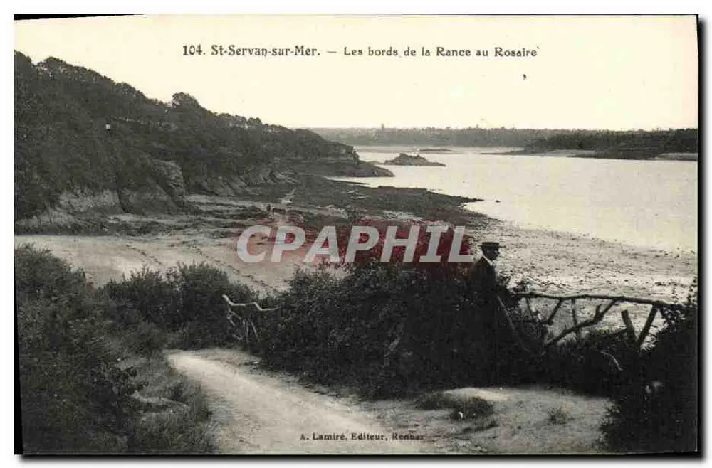 St-Servan-sur-Mer — Blick auf die Ufer der Rance am Rosaire — A. Lamiré, Verlag, Renneber - Vorderseite