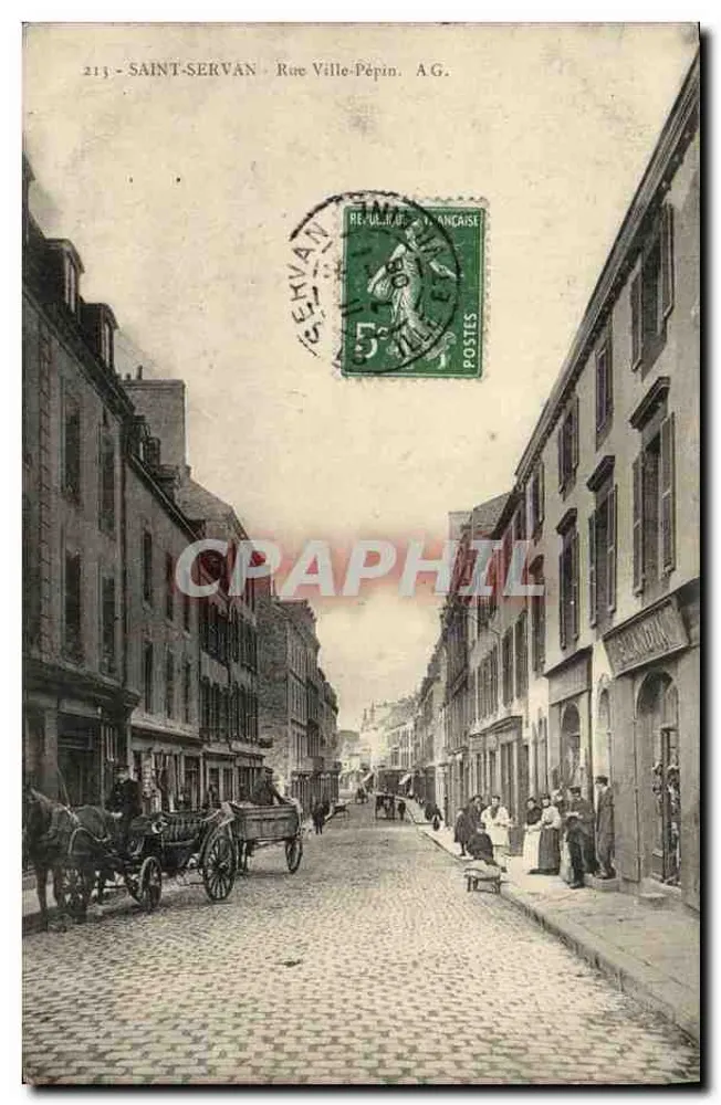 Saint-Servan - Rue Ville-Pépin — A.G. — editor A.G. n°213 - Frente