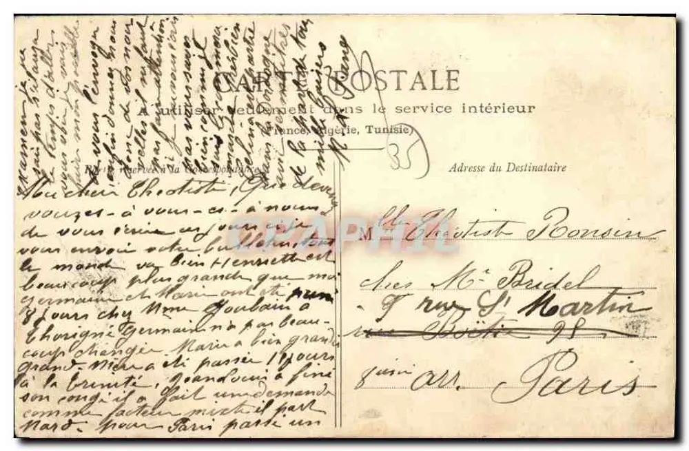 Umgebung von Rennes - THORIGNÉ - Das alte Schloss Tizé — Verlag: B. Mary, Rennes, Nr. 176 - Rückseite