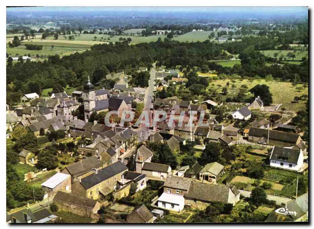 Vieux-Vy-sur-Couesnon — vista aérea do vilarejo e de sua igreja — Éditions et Impressions Combier / Macon - Frente