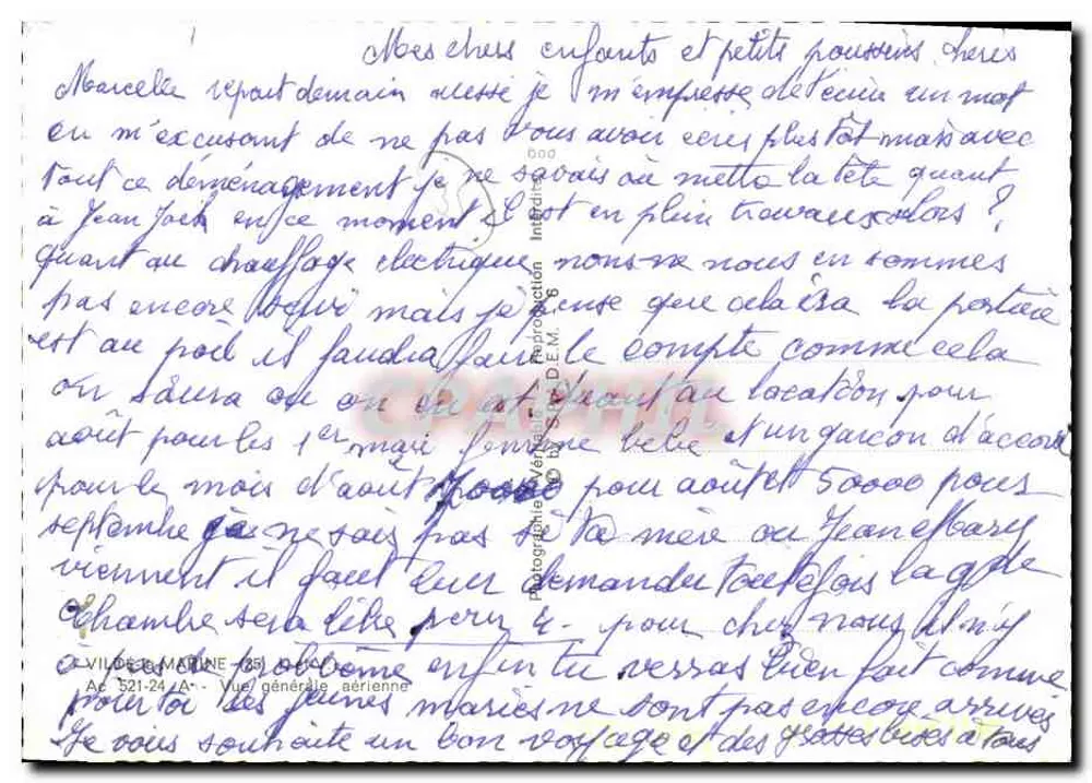 Ville de Saint-Jean-de-Monts — vista aérea — editor Villegas, n° 521-24 A - Verso