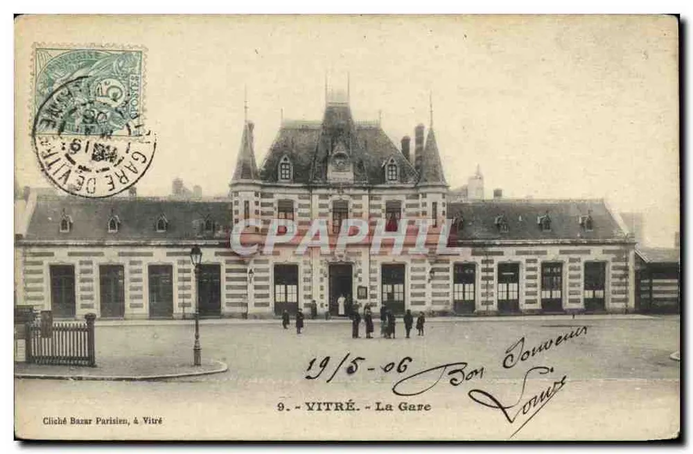 VITRÉ - A Estação Ferroviária — Cliché Bazaur Parisien, n°9 - Frente
