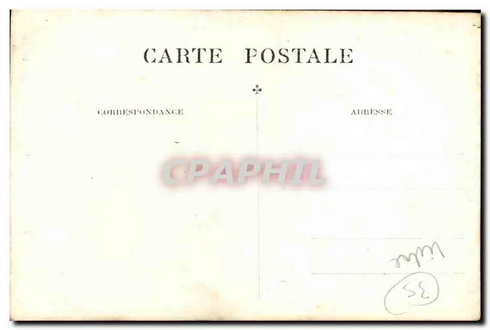 Cruzifixo — Cruz decorada de cemitério — Carta postal não datada - Verso