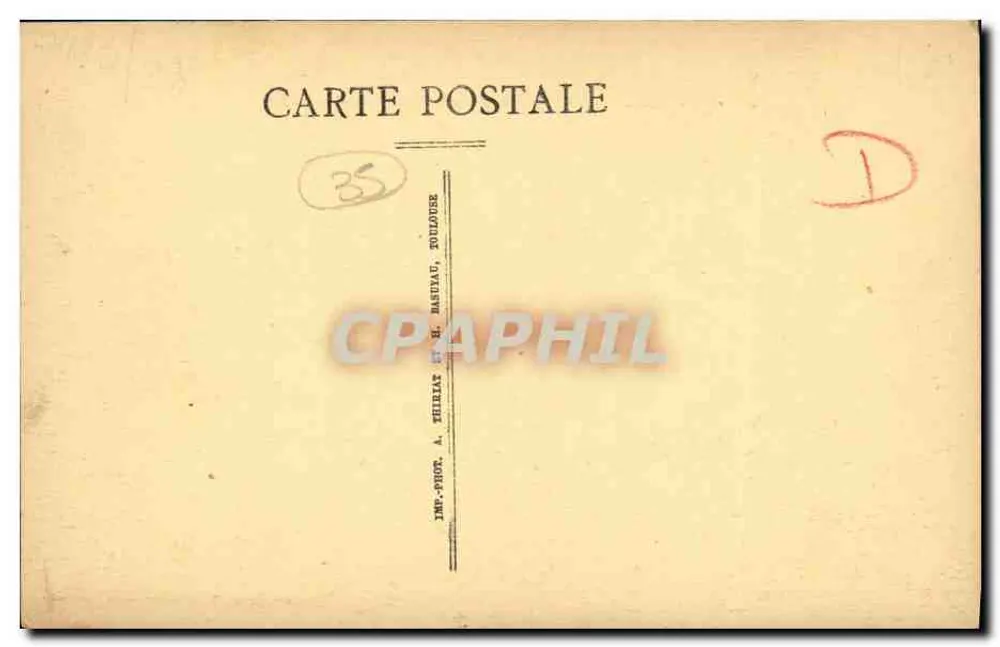 Castelo dos Rochers — Regiões de Vitré (Ille-et-Vilaine) — editor A. Heiriat & M. Bastuyau, Toulouse - Verso